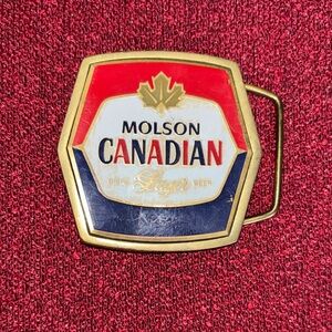 Vintage Molson Canadian belt buckle